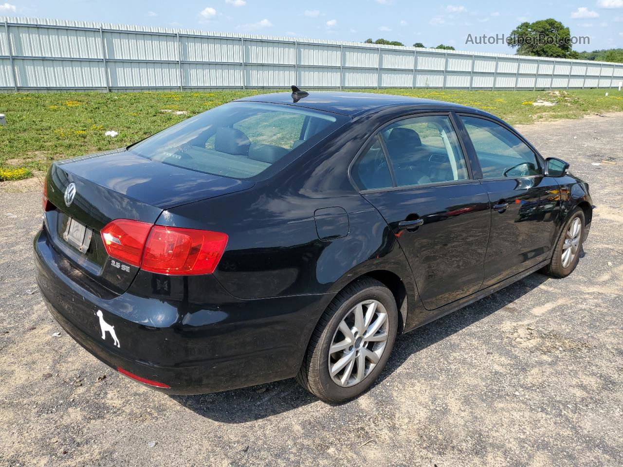 2012 Volkswagen Jetta Se Black vin: 3VWDX7AJ7CM361012