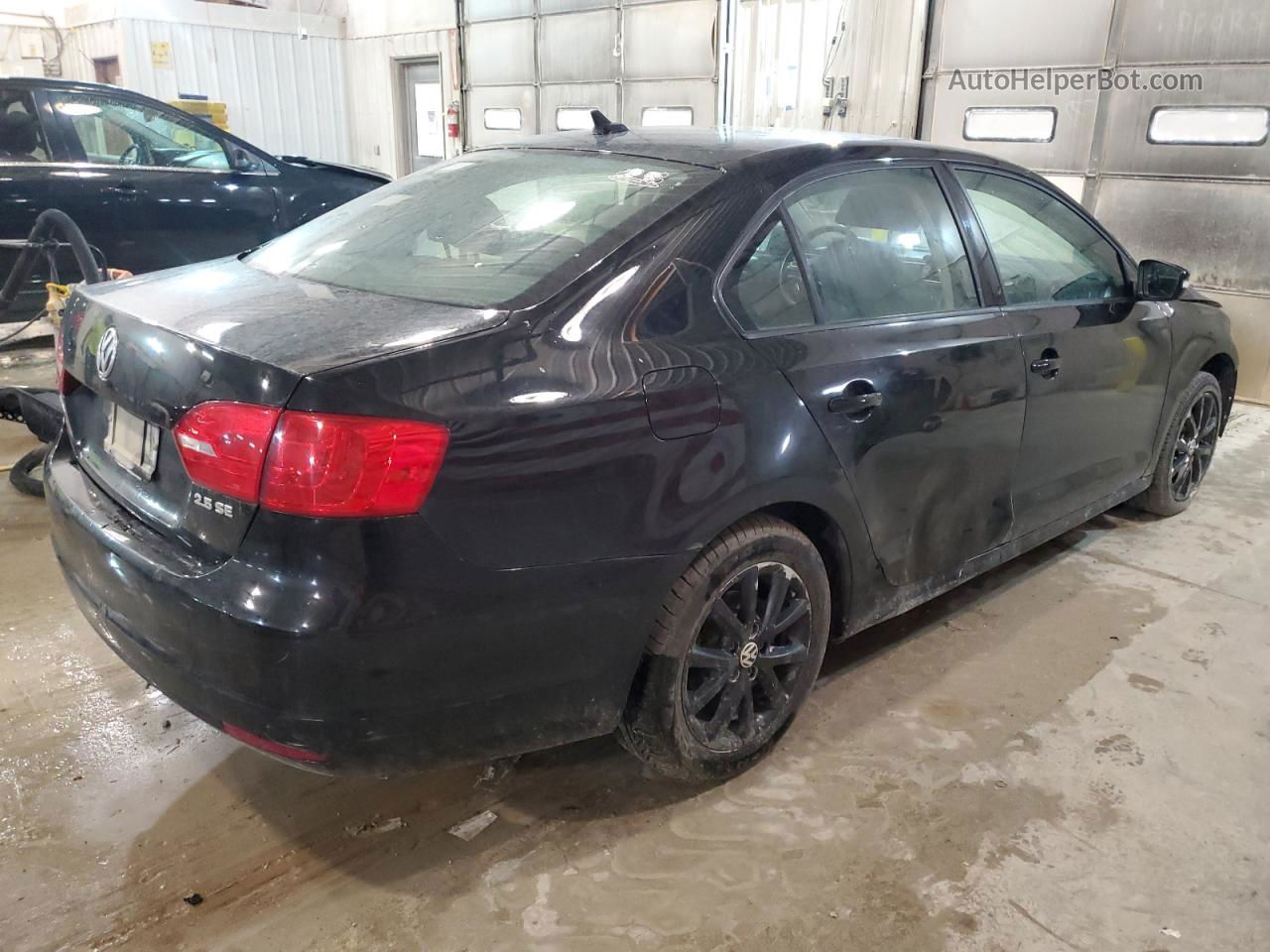 2012 Volkswagen Jetta Se Black vin: 3VWDX7AJ7CM361043