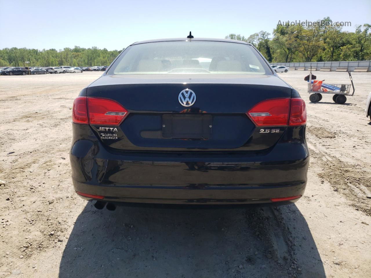 2012 Volkswagen Jetta Se Black vin: 3VWDX7AJ7CM362192