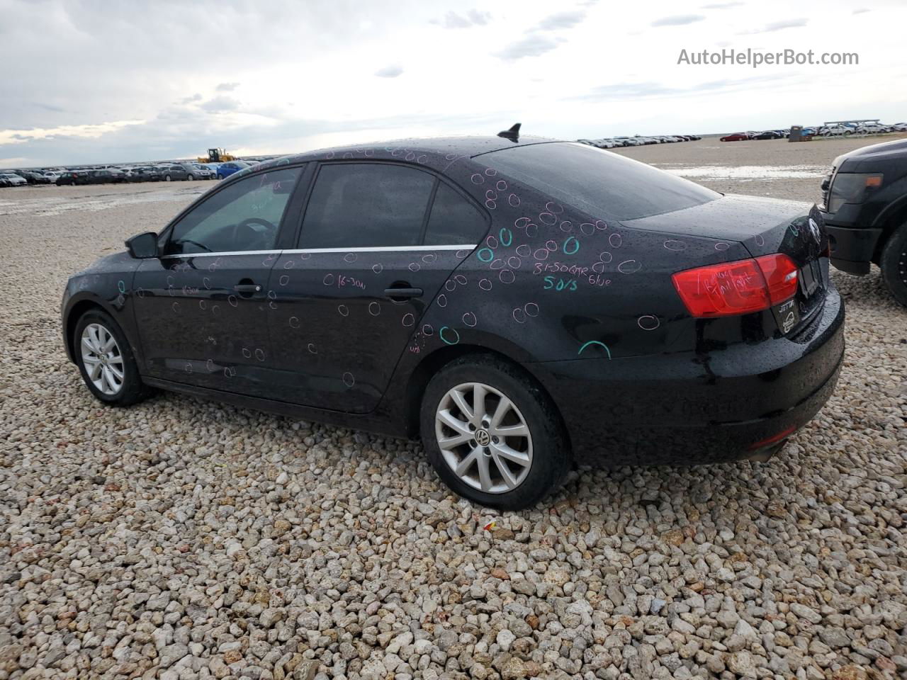 2013 Volkswagen Jetta Se Black vin: 3VWDX7AJ7DM369158