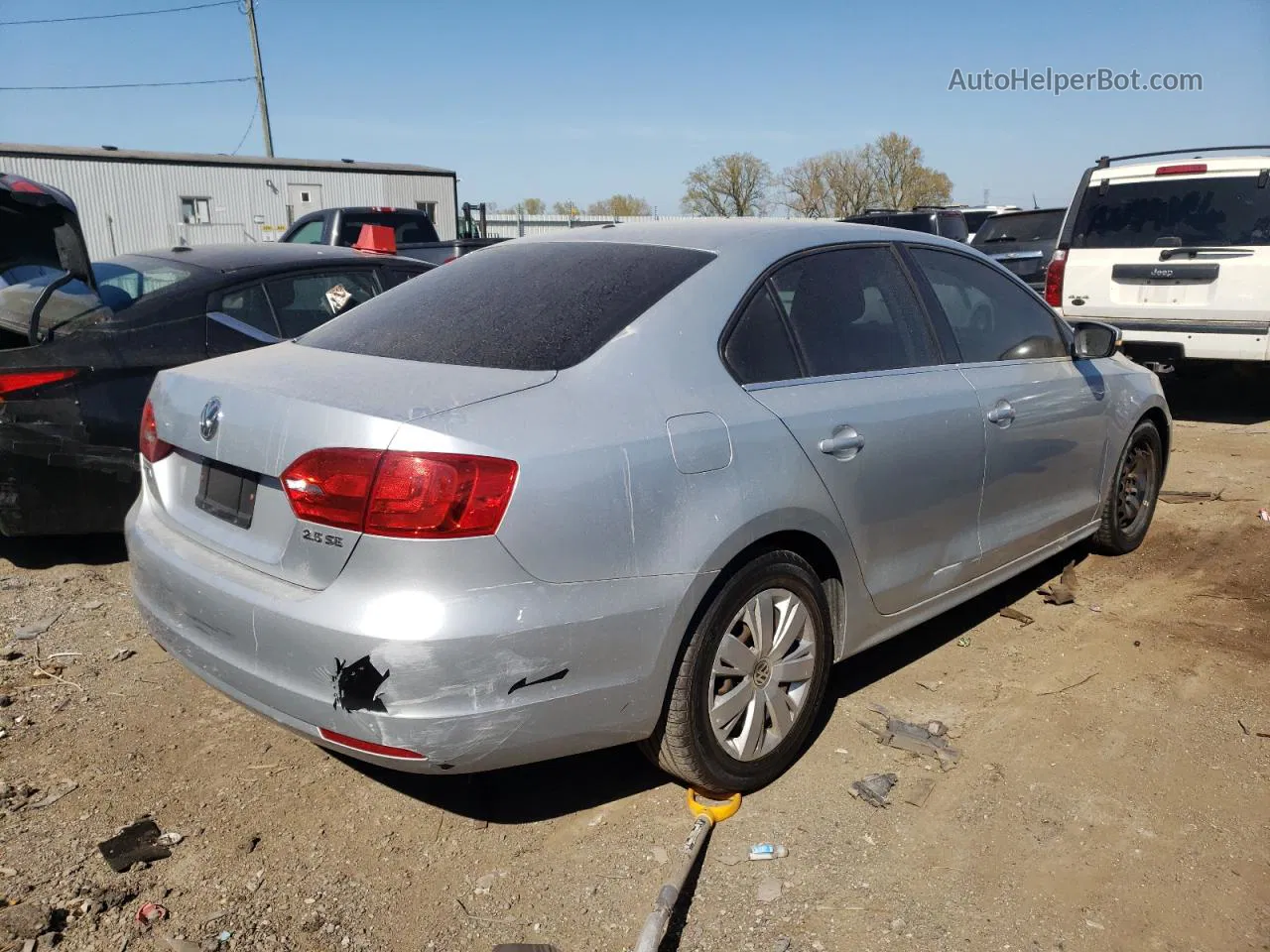 2013 Volkswagen Jetta Se Silver vin: 3VWDX7AJ7DM393055