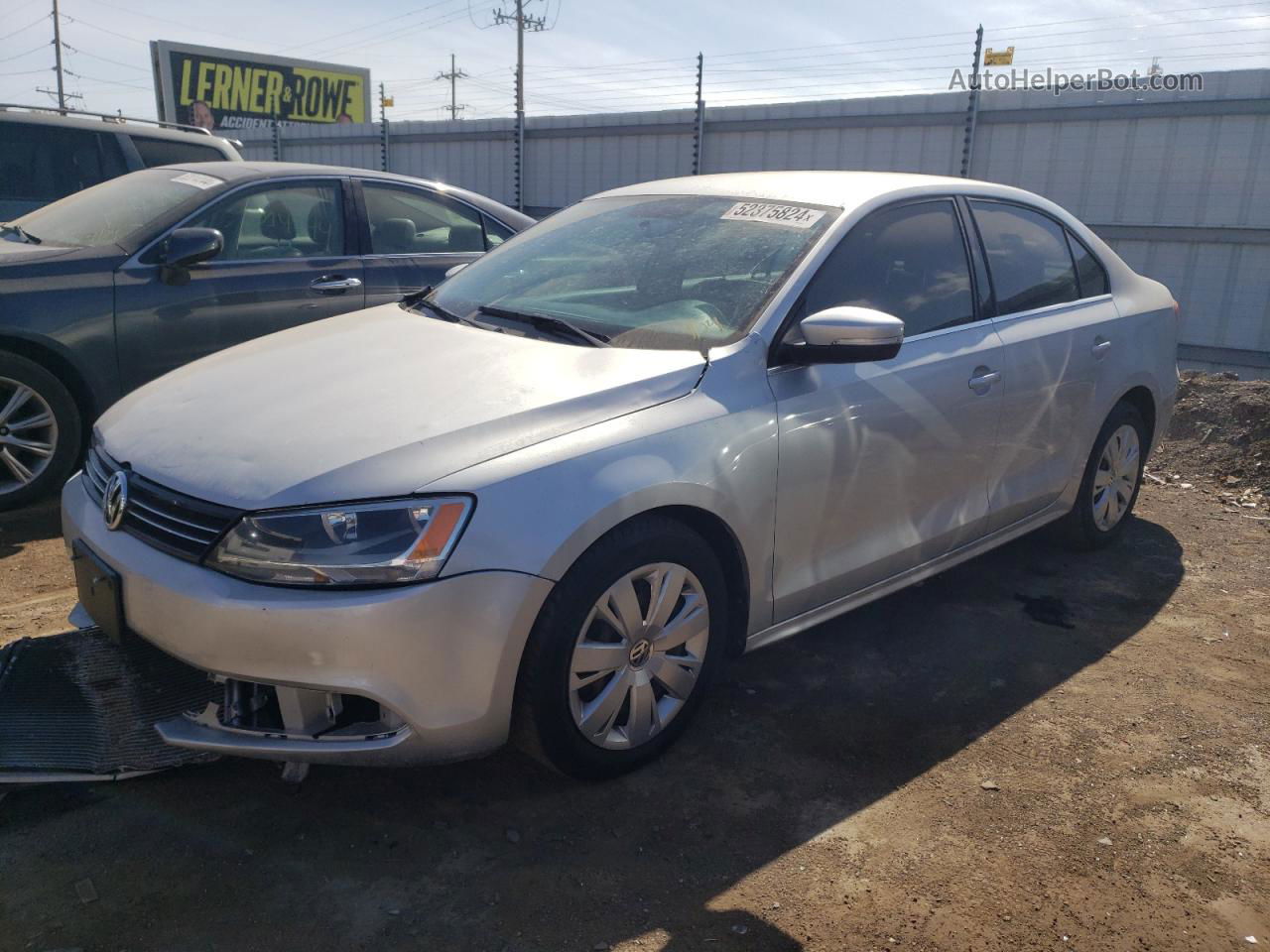 2013 Volkswagen Jetta Se Silver vin: 3VWDX7AJ7DM393055