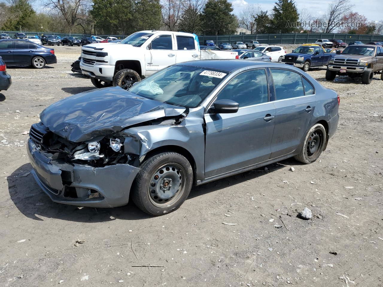 2013 Volkswagen Jetta Se Gray vin: 3VWDX7AJ7DM443467