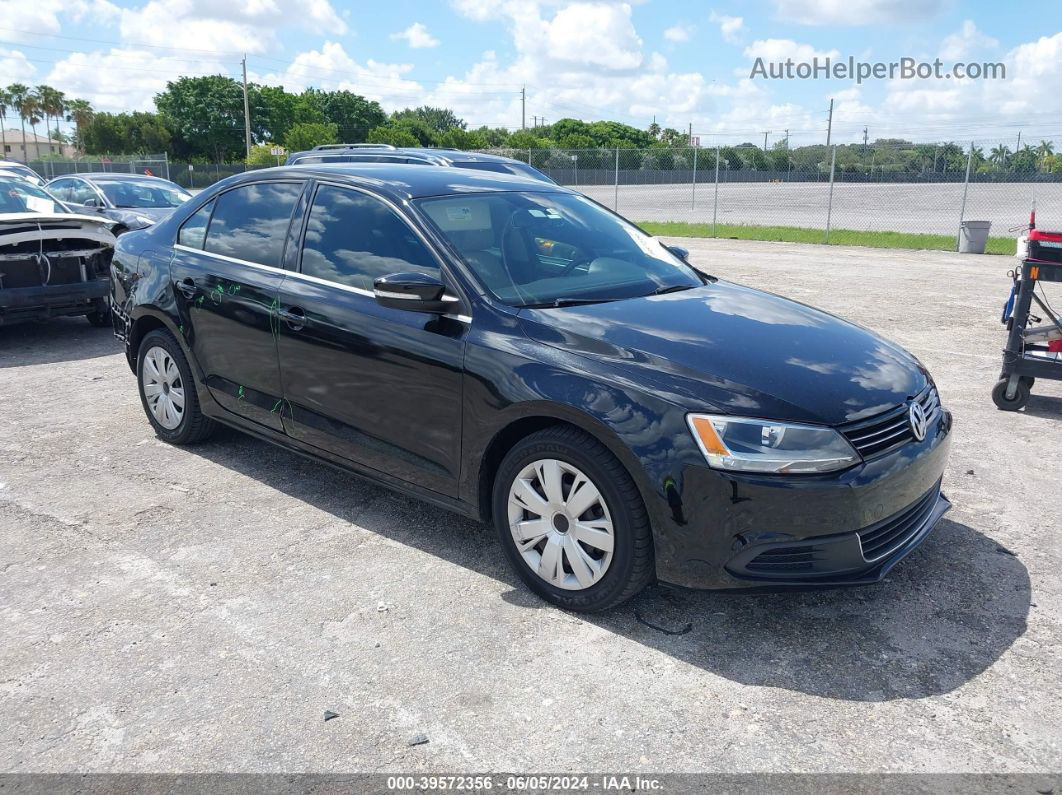 2013 Volkswagen Jetta 2.5l Se Black vin: 3VWDX7AJ7DM450533