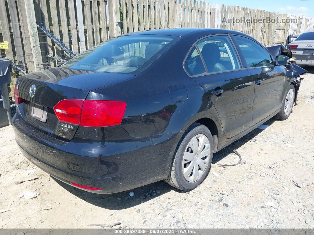 2011 Volkswagen Jetta 2.5l Se Black vin: 3VWDX7AJ8BM325747