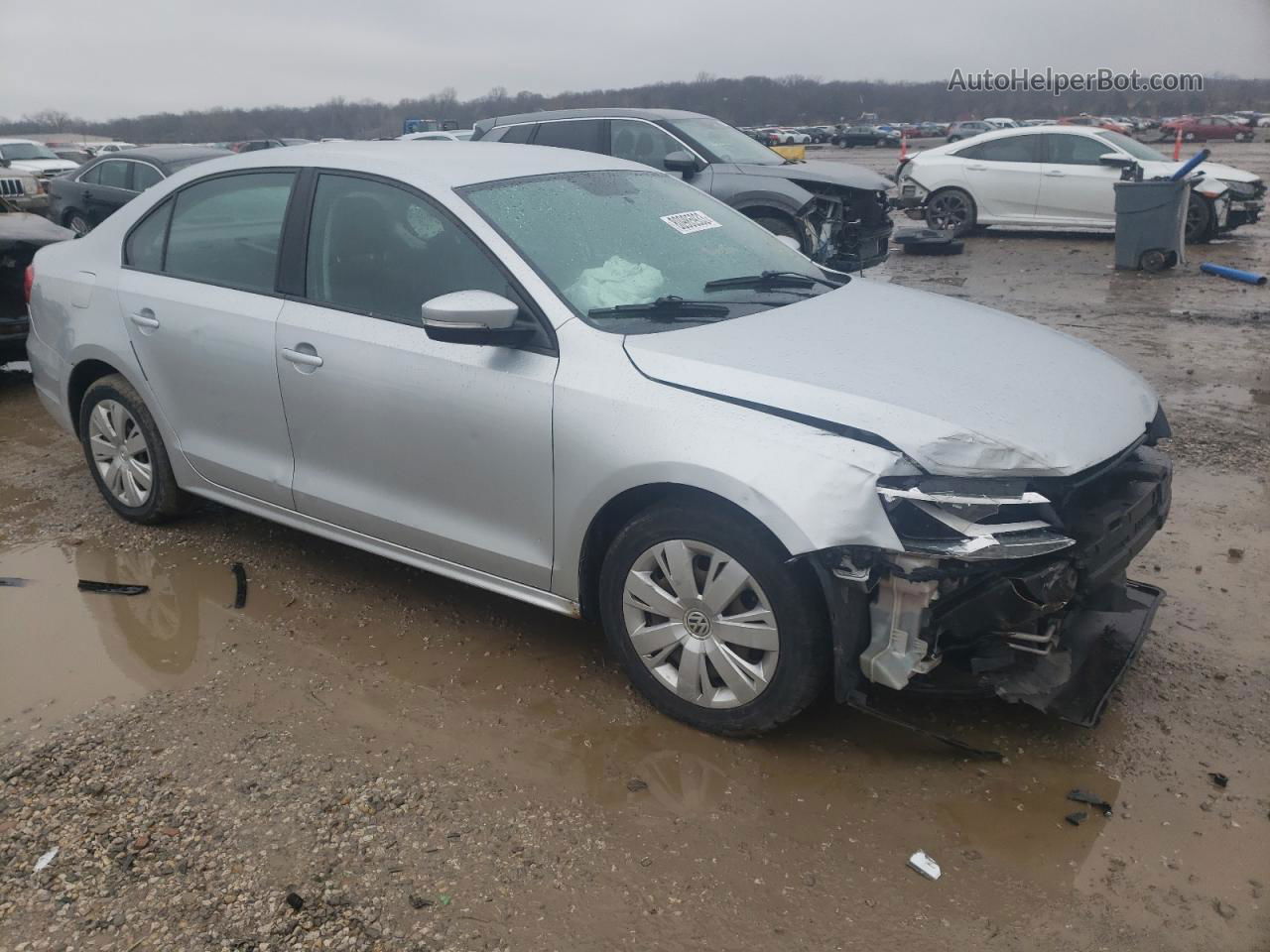 2011 Volkswagen Jetta Se Silver vin: 3VWDX7AJ8BM357047