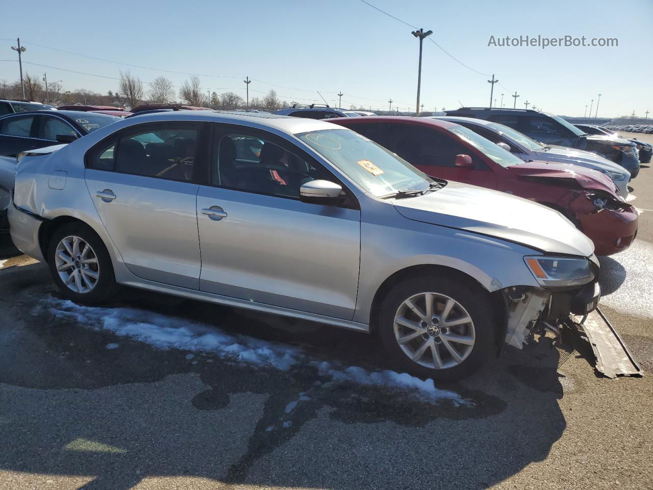 2011 Volkswagen Jetta Se Silver vin: 3VWDX7AJ8BM387200