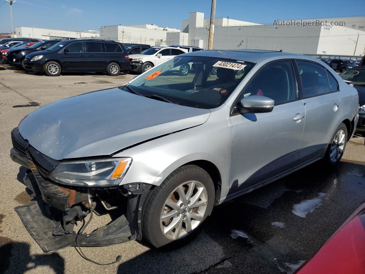 2011 Volkswagen Jetta Se Silver vin: 3VWDX7AJ8BM387200