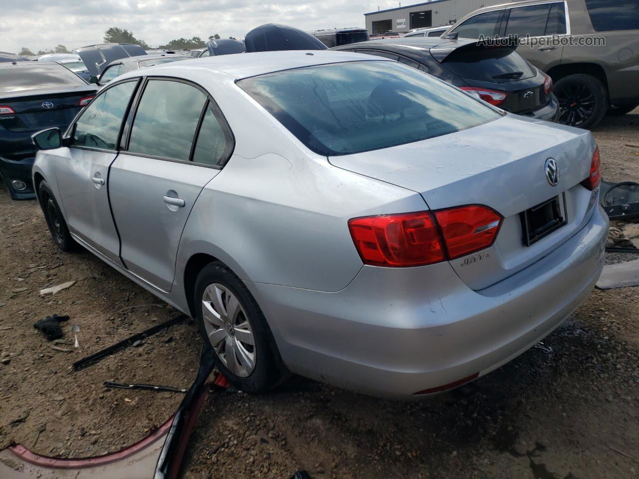 2012 Volkswagen Jetta Se Silver vin: 3VWDX7AJ8CM085732