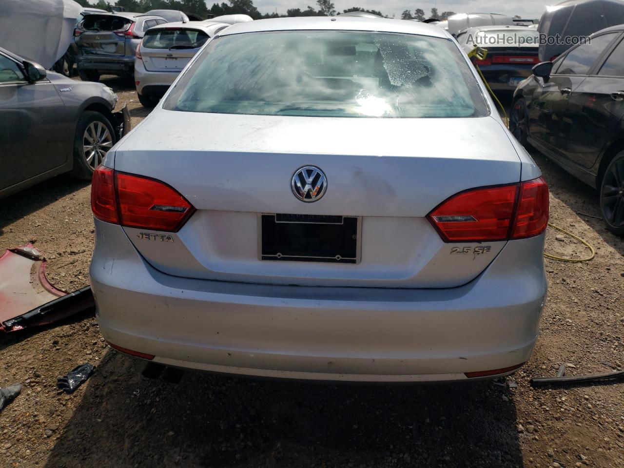 2012 Volkswagen Jetta Se Silver vin: 3VWDX7AJ8CM085732