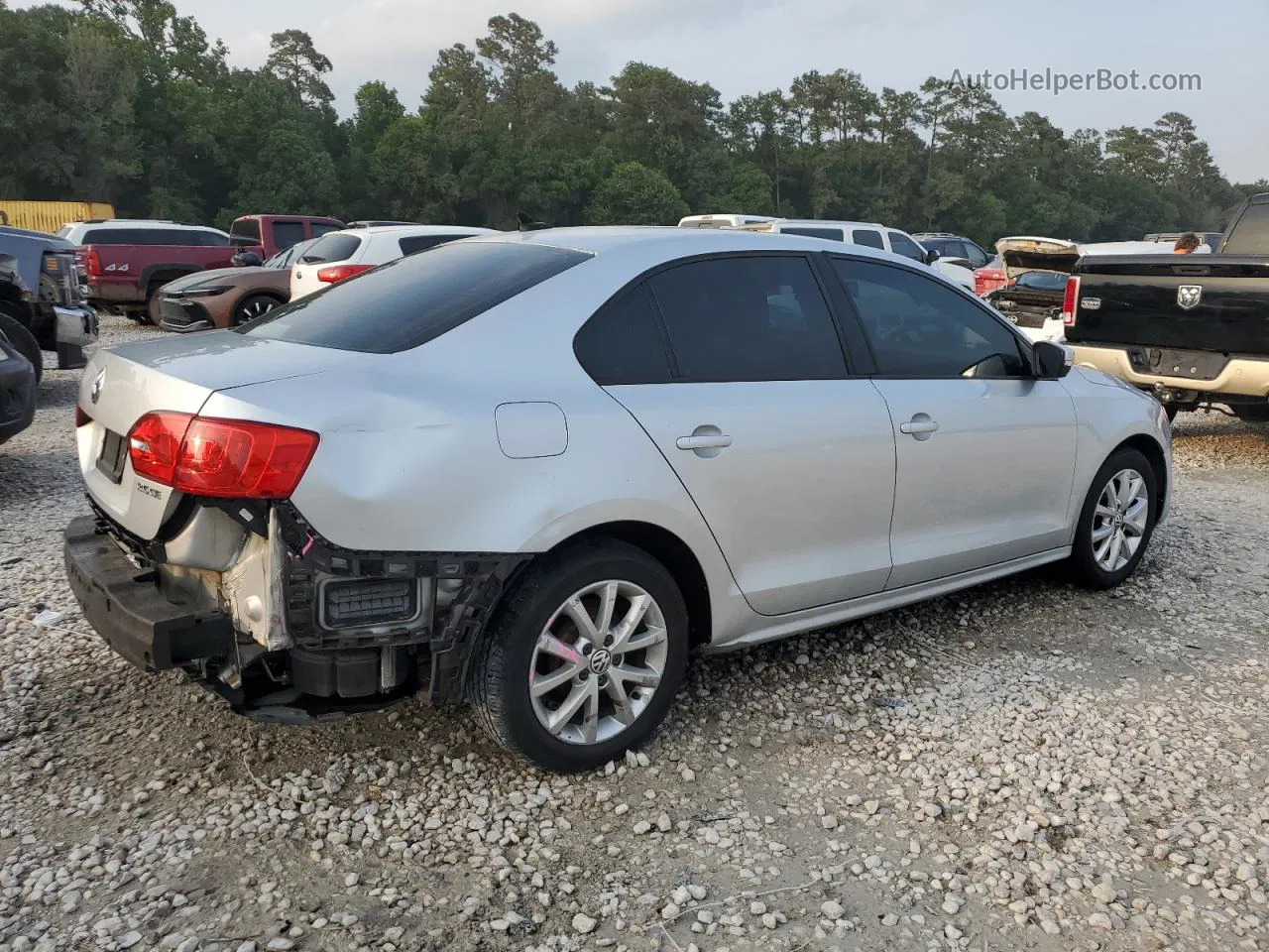 2012 Volkswagen Jetta Se Silver vin: 3VWDX7AJ8CM323143