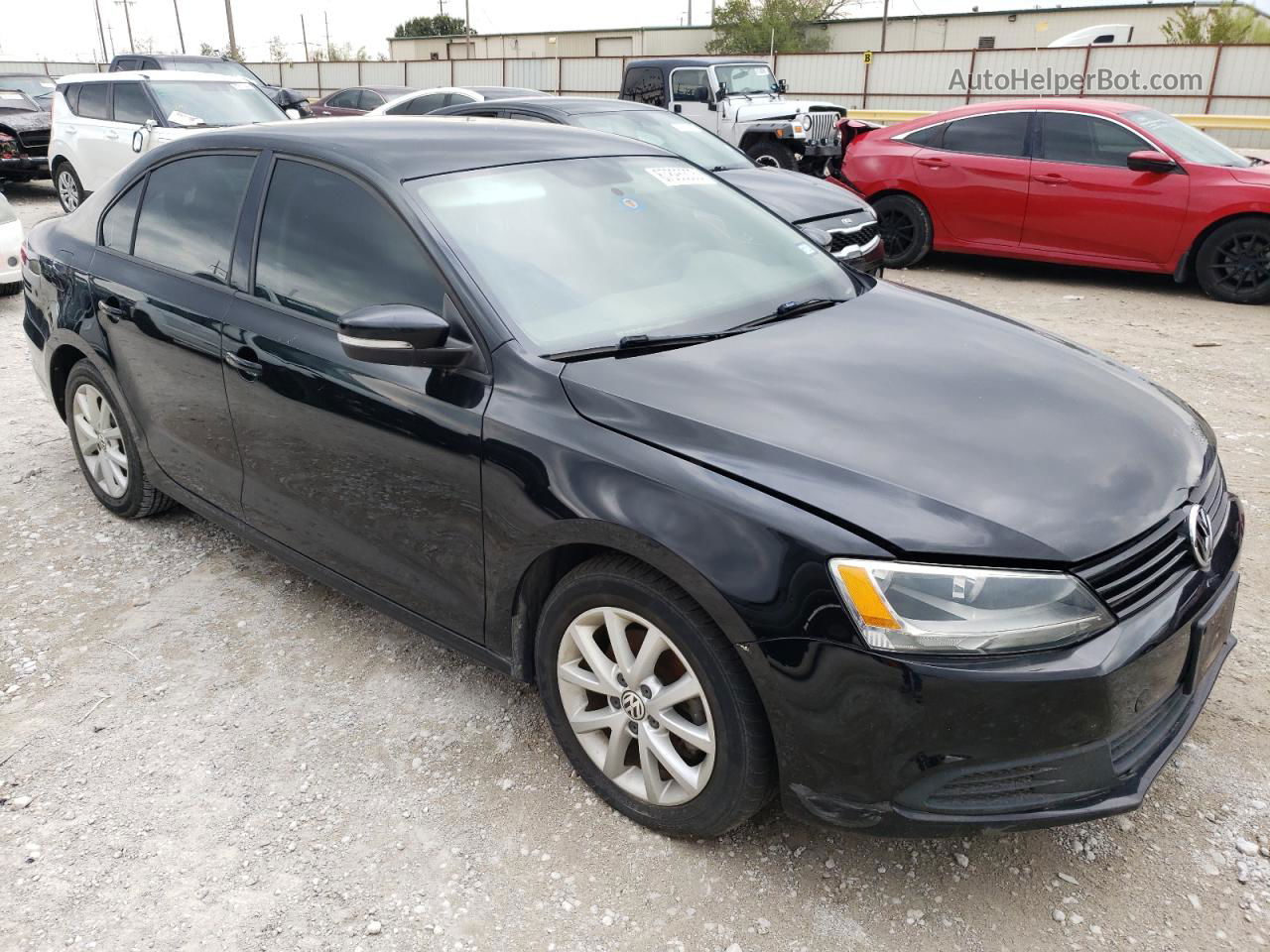 2012 Volkswagen Jetta Se Black vin: 3VWDX7AJ8CM357258