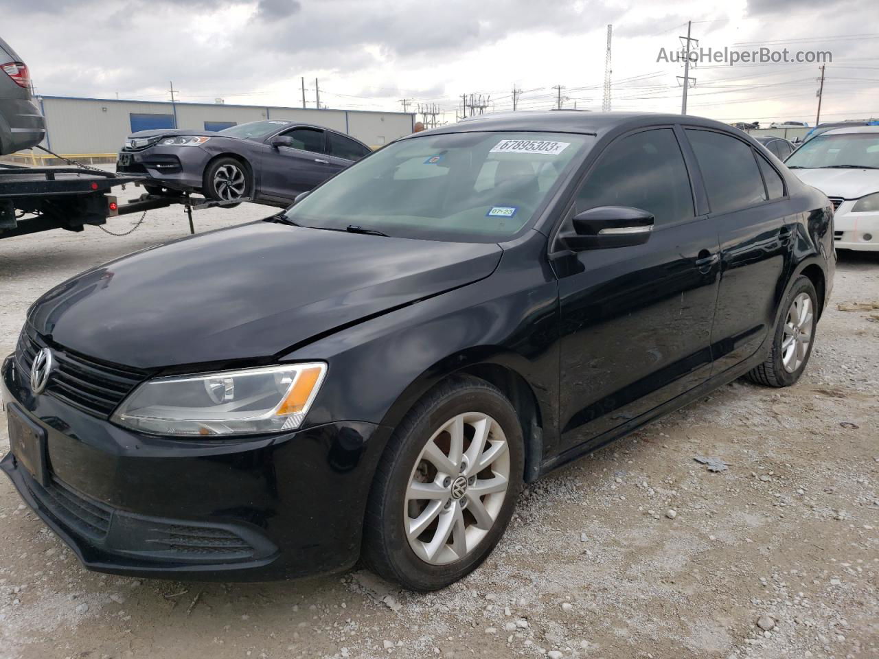 2012 Volkswagen Jetta Se Black vin: 3VWDX7AJ8CM357258