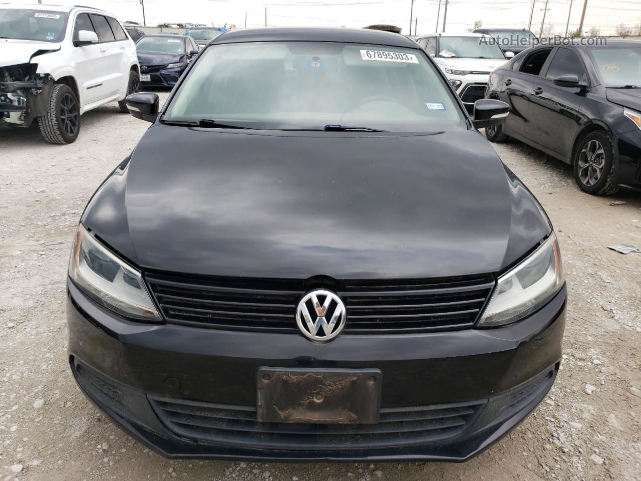 2012 Volkswagen Jetta Se Black vin: 3VWDX7AJ8CM357258