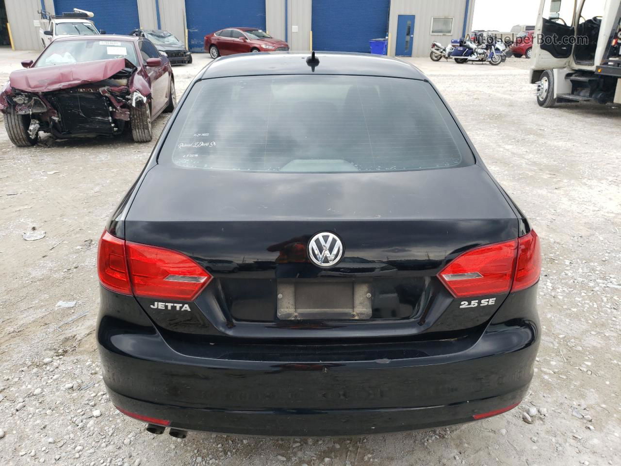 2012 Volkswagen Jetta Se Black vin: 3VWDX7AJ8CM357258