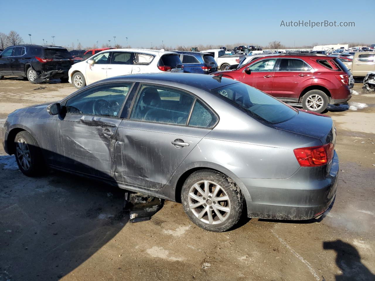 2012 Volkswagen Jetta Se Серый vin: 3VWDX7AJ8CM378594