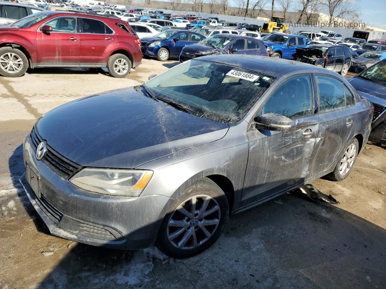 2012 Volkswagen Jetta Se Gray vin: 3VWDX7AJ8CM378594