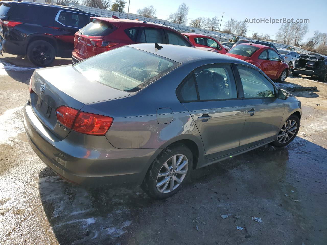 2012 Volkswagen Jetta Se Gray vin: 3VWDX7AJ8CM378594