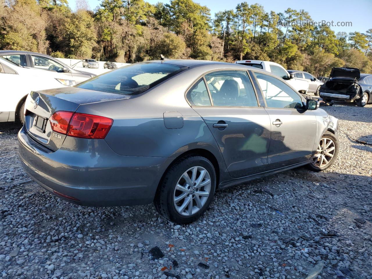 2012 Volkswagen Jetta Se Gray vin: 3VWDX7AJ8CM393645