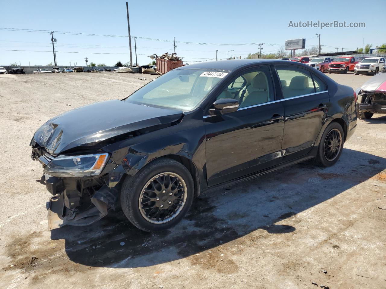 2013 Volkswagen Jetta Se Black vin: 3VWDX7AJ8DM434275