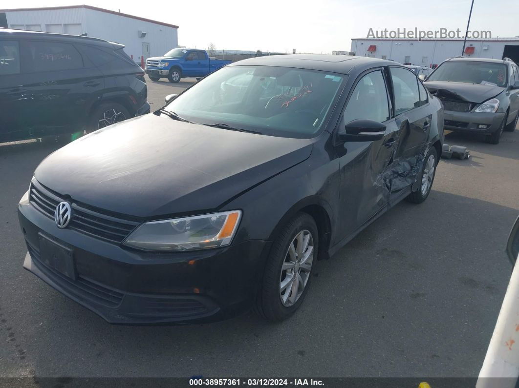 2011 Volkswagen Jetta 2.5l Se Black vin: 3VWDX7AJ9BM315261