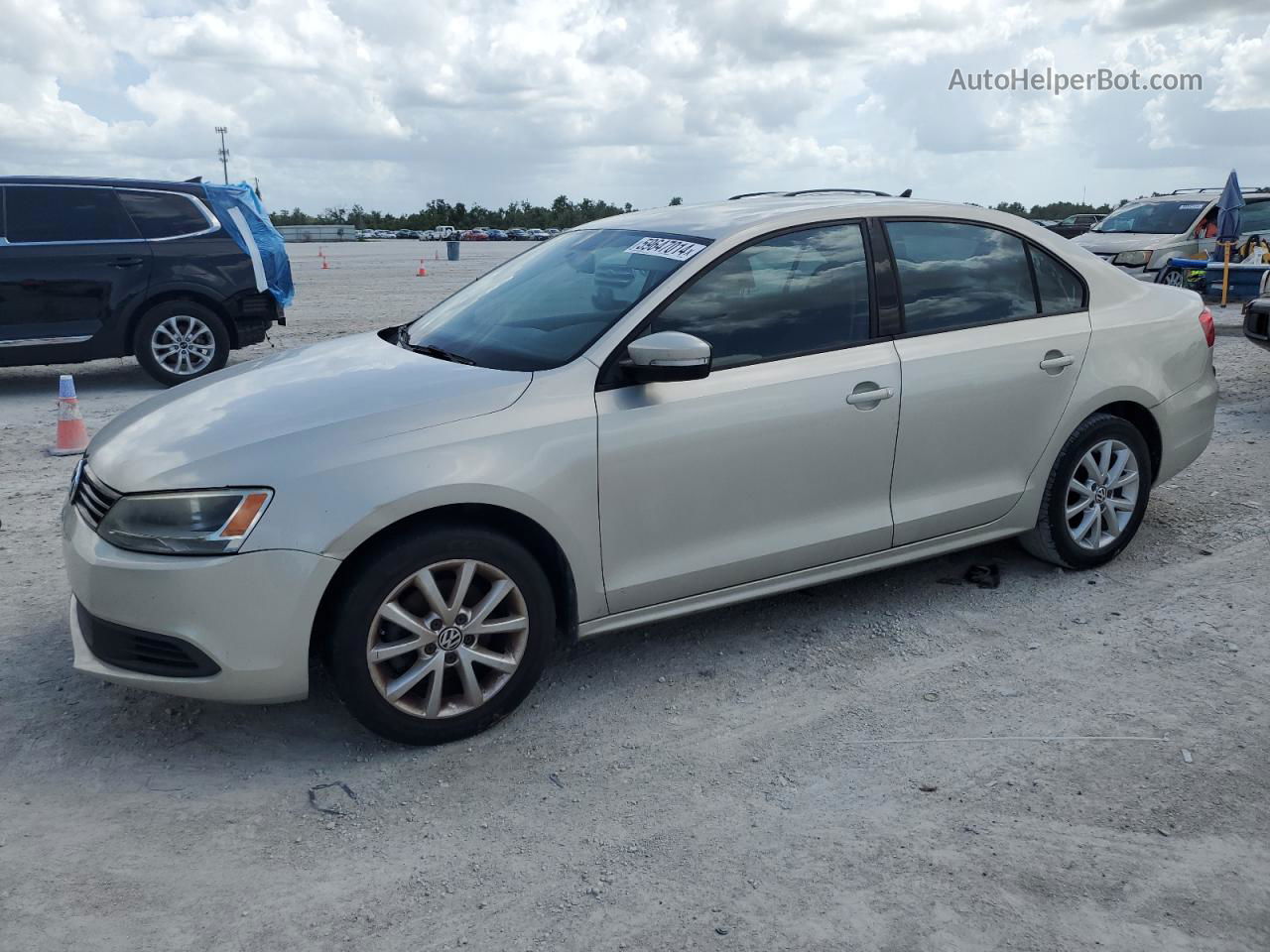 2011 Volkswagen Jetta Se Beige vin: 3VWDX7AJ9BM316328