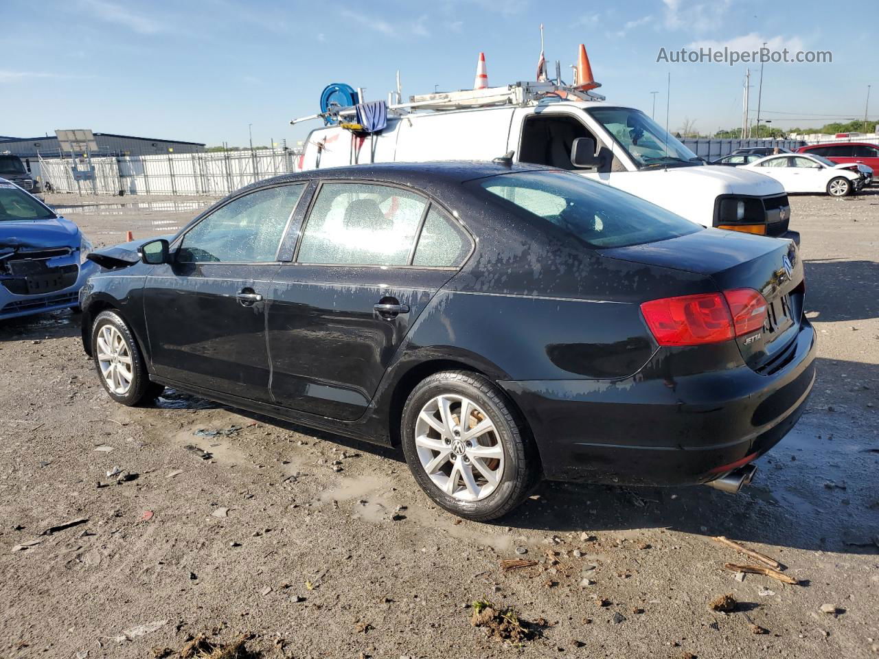 2011 Volkswagen Jetta Se Black vin: 3VWDX7AJ9BM324977