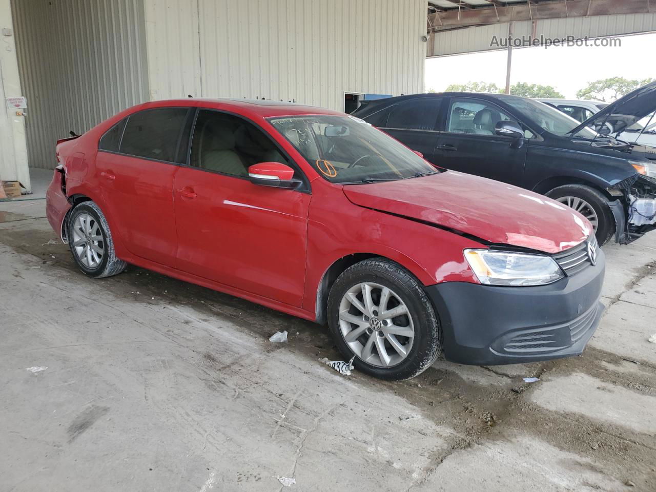 2011 Volkswagen Jetta Se Red vin: 3VWDX7AJ9BM379557