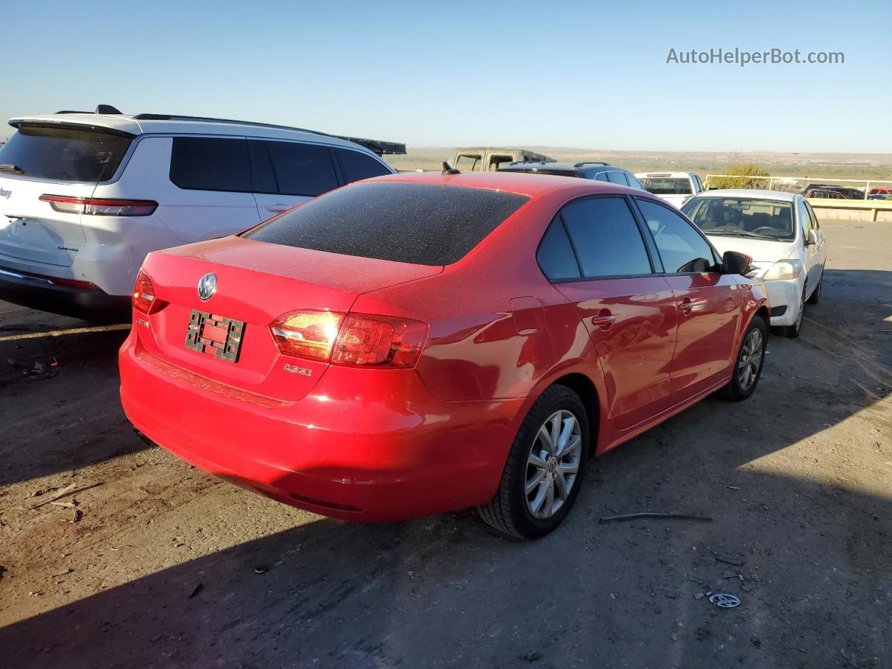 2012 Volkswagen Jetta Se Red vin: 3VWDX7AJ9CM123047