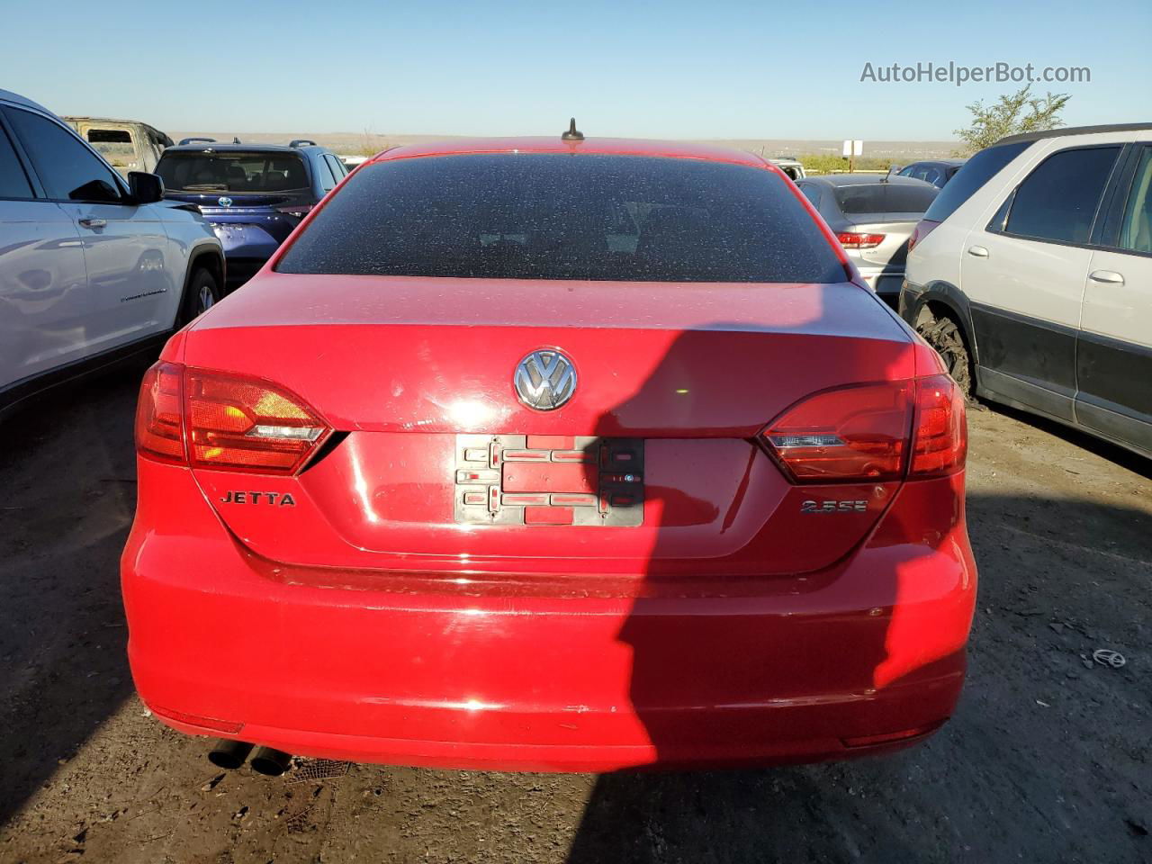 2012 Volkswagen Jetta Se Red vin: 3VWDX7AJ9CM123047