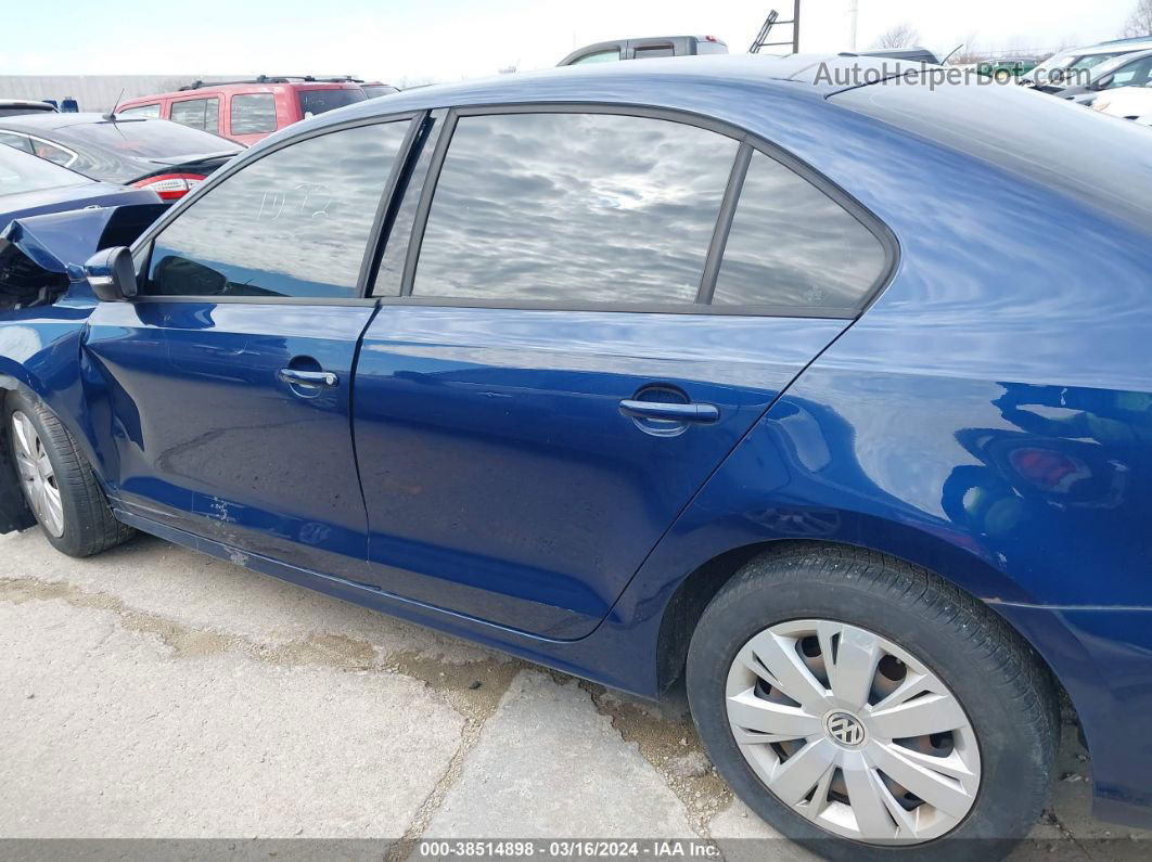 2012 Volkswagen Jetta 2.5l Se Blue vin: 3VWDX7AJ9CM125381