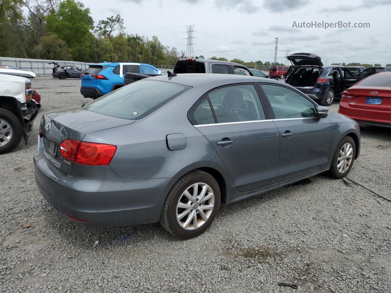 2013 Volkswagen Jetta Se Gray vin: 3VWDX7AJ9DM311648