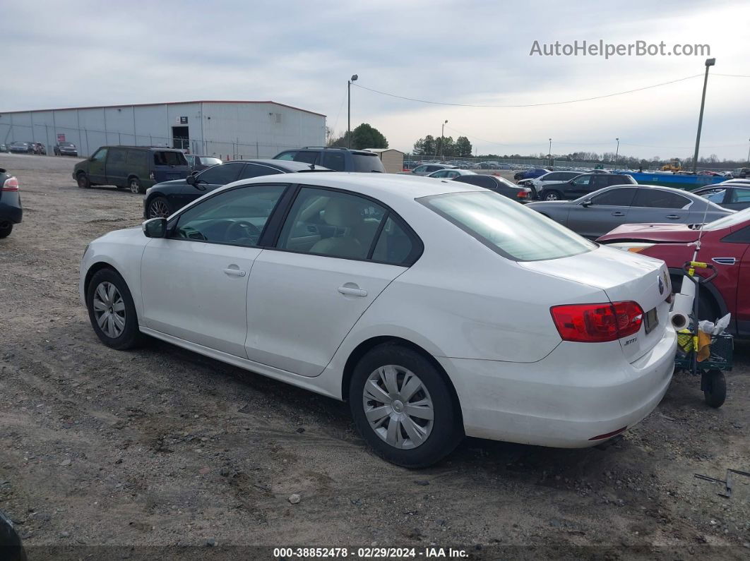 2011 Volkswagen Jetta Se White vin: 3VWDX7AJXBM005586