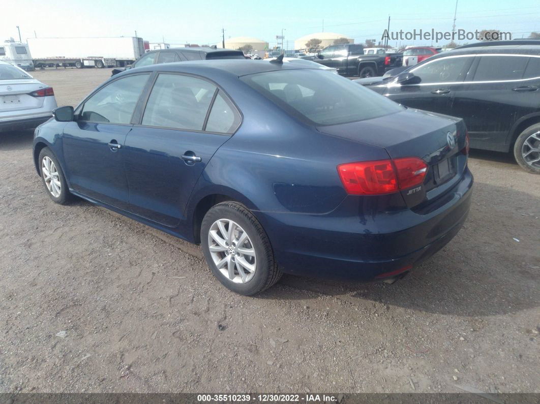 2011 Volkswagen Jetta Sedan Se W Blue vin: 3VWDX7AJXBM133598