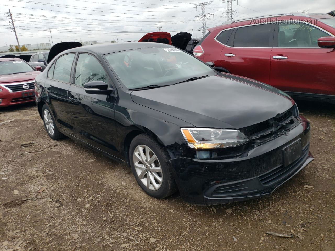 2011 Volkswagen Jetta Se Черный vin: 3VWDX7AJXBM319786