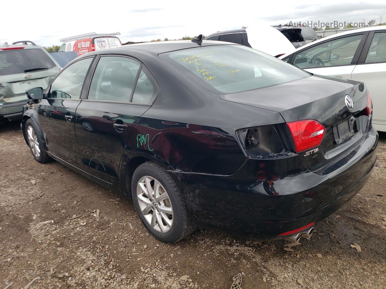 2011 Volkswagen Jetta Se Черный vin: 3VWDX7AJXBM319786