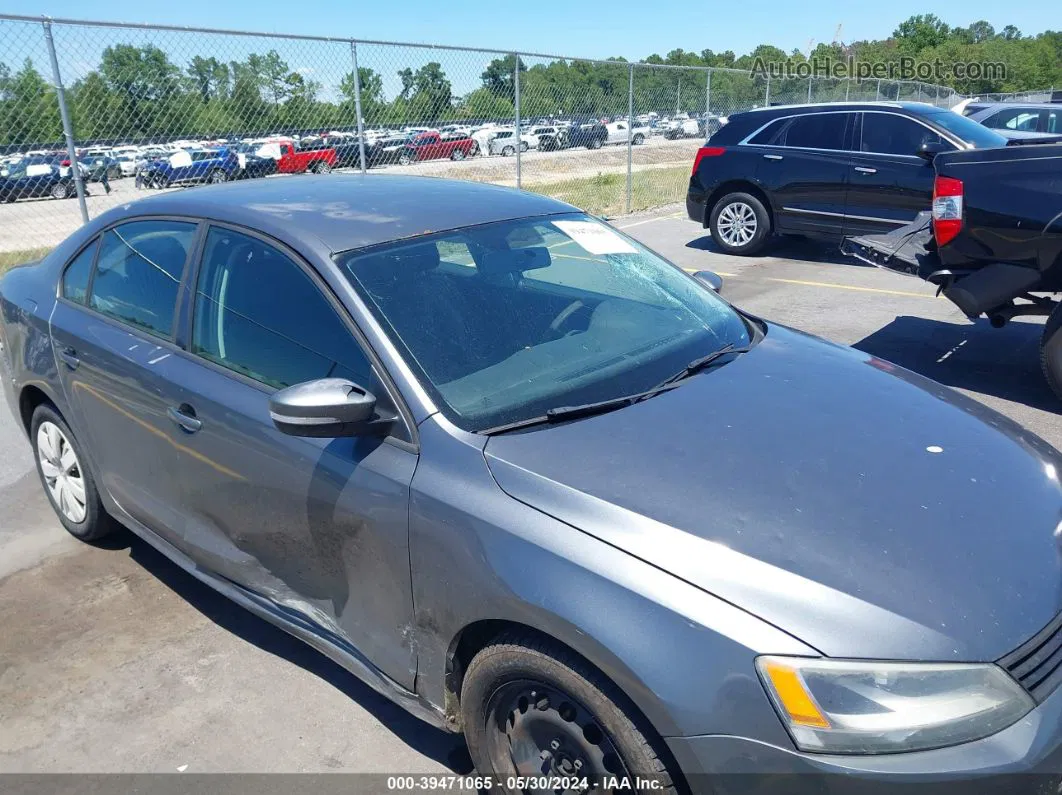 2012 Volkswagen Jetta 2.5l Se Gray vin: 3VWDX7AJXCM077079