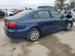 2012 Volkswagen Jetta Se Blue vin: 3VWDX7AJXCM302696