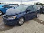 2012 Volkswagen Jetta Se Blue vin: 3VWDX7AJXCM302696