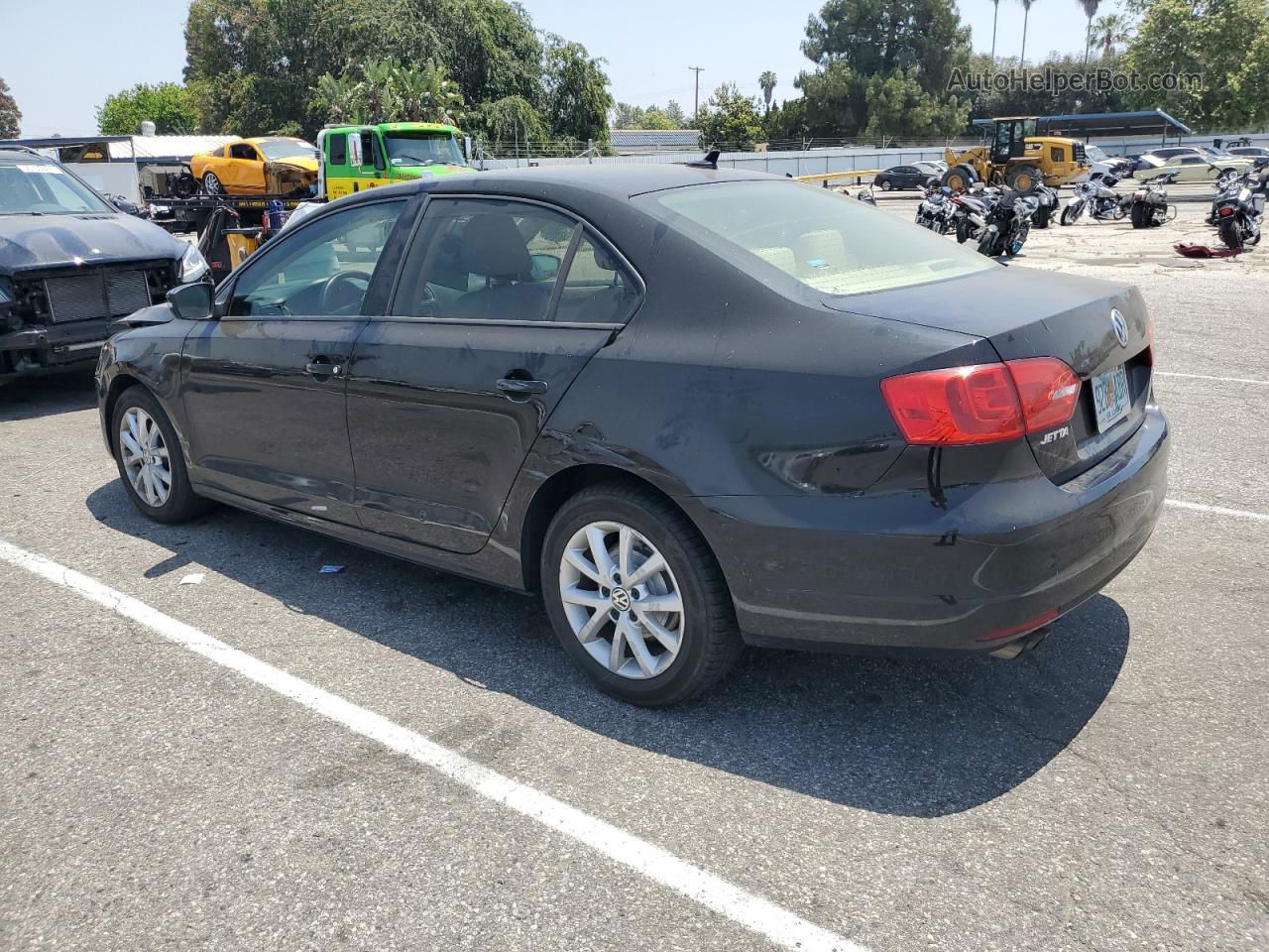 2012 Volkswagen Jetta Se Black vin: 3VWDX7AJXCM304092