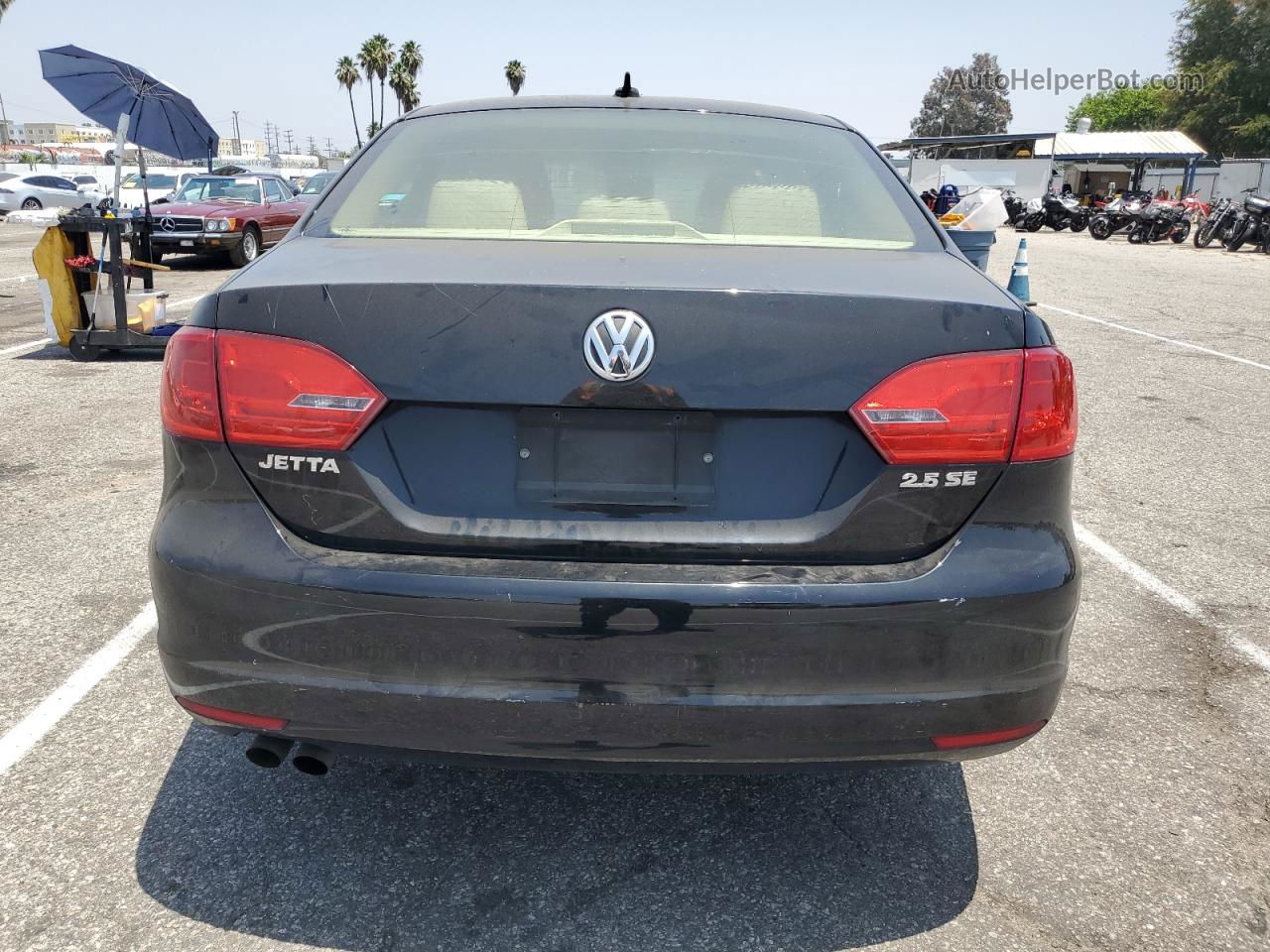 2012 Volkswagen Jetta Se Black vin: 3VWDX7AJXCM304092