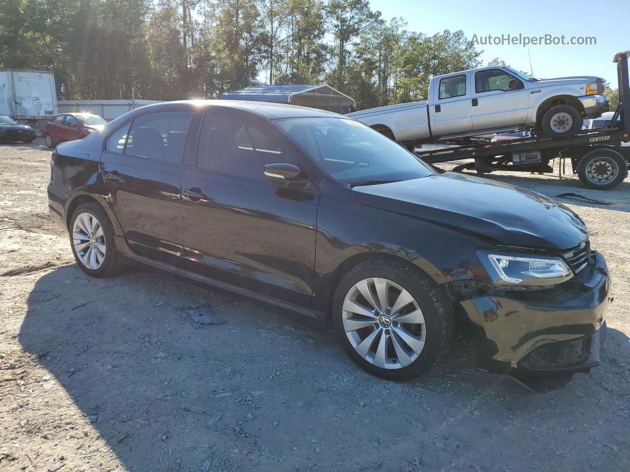 2012 Volkswagen Jetta Se Black vin: 3VWDX7AJXCM335150