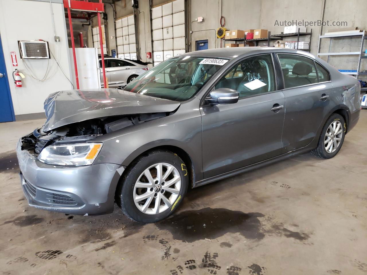 2012 Volkswagen Jetta Se Gray vin: 3VWDX7AJXCM413992