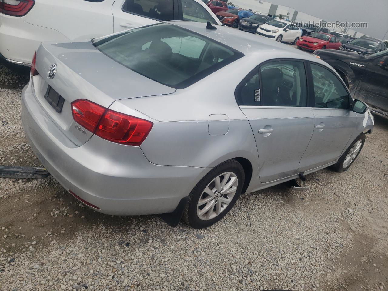 2013 Volkswagen Jetta Se Silver vin: 3VWDX7AJXDM254571