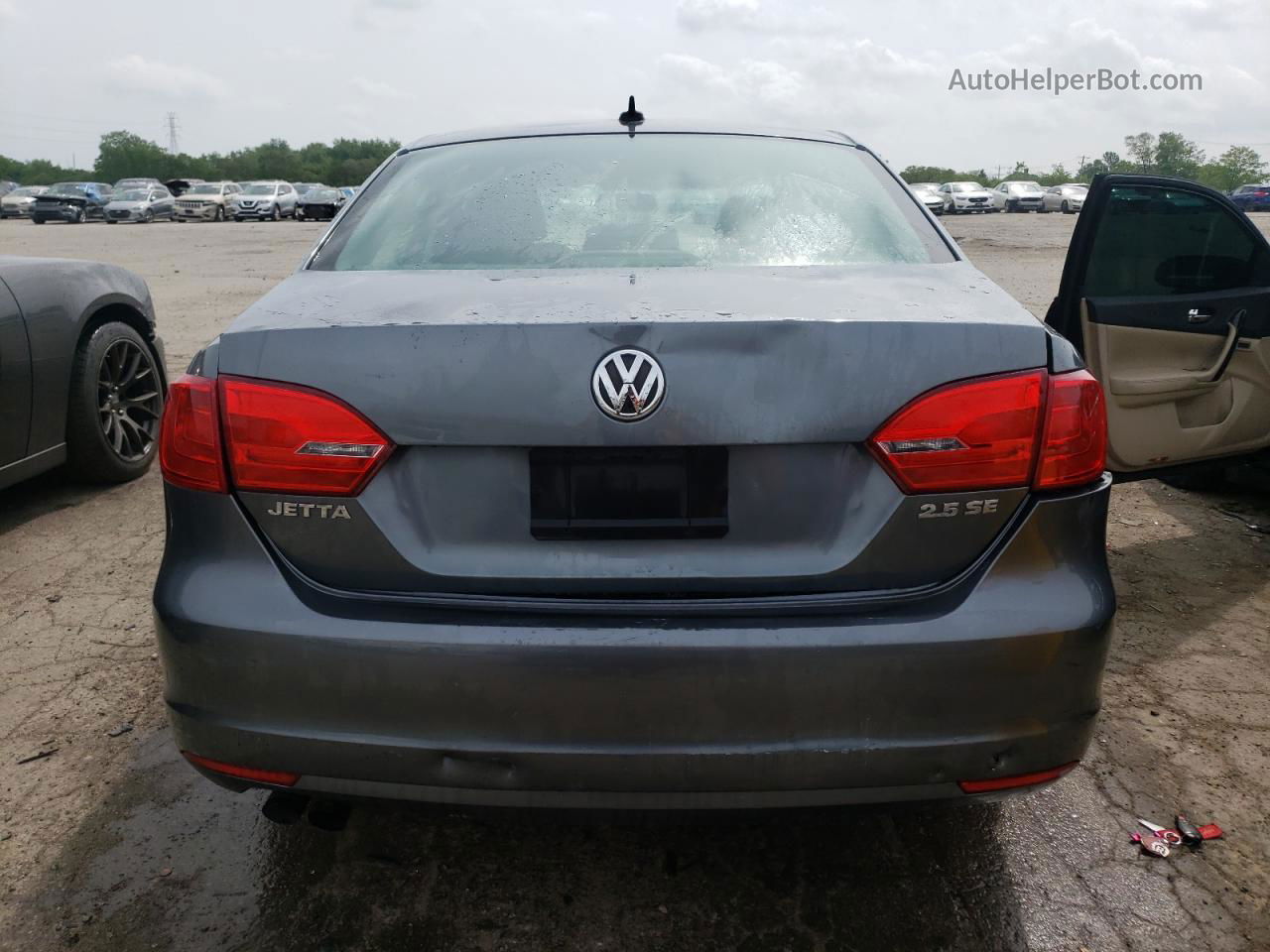 2013 Volkswagen Jetta Se Gray vin: 3VWDX7AJXDM358669