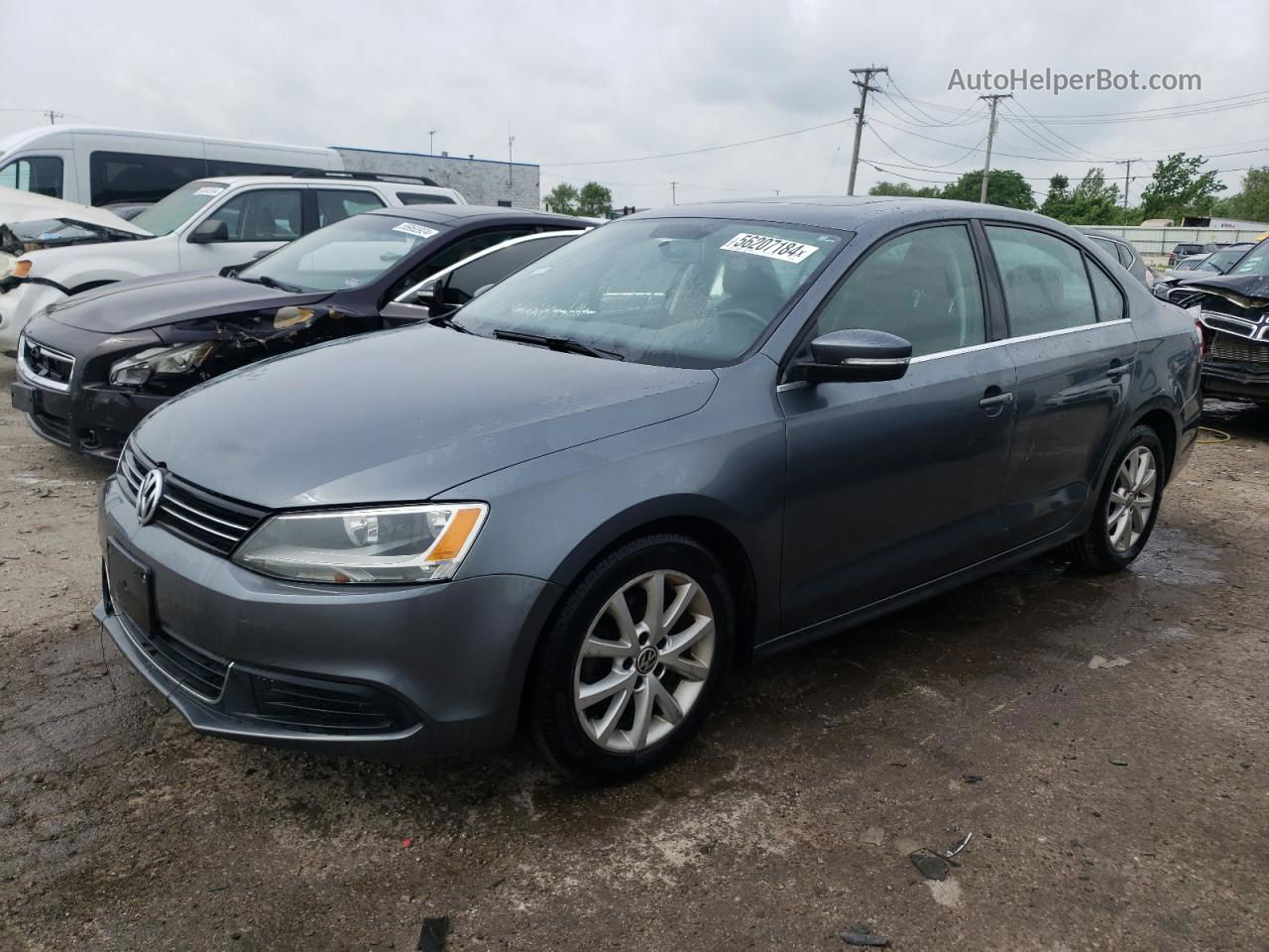 2013 Volkswagen Jetta Se Gray vin: 3VWDX7AJXDM358669