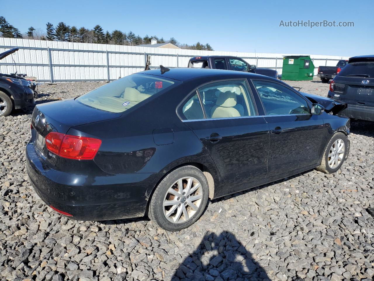 2013 Volkswagen Jetta Se Black vin: 3VWDX7AJXDM437324