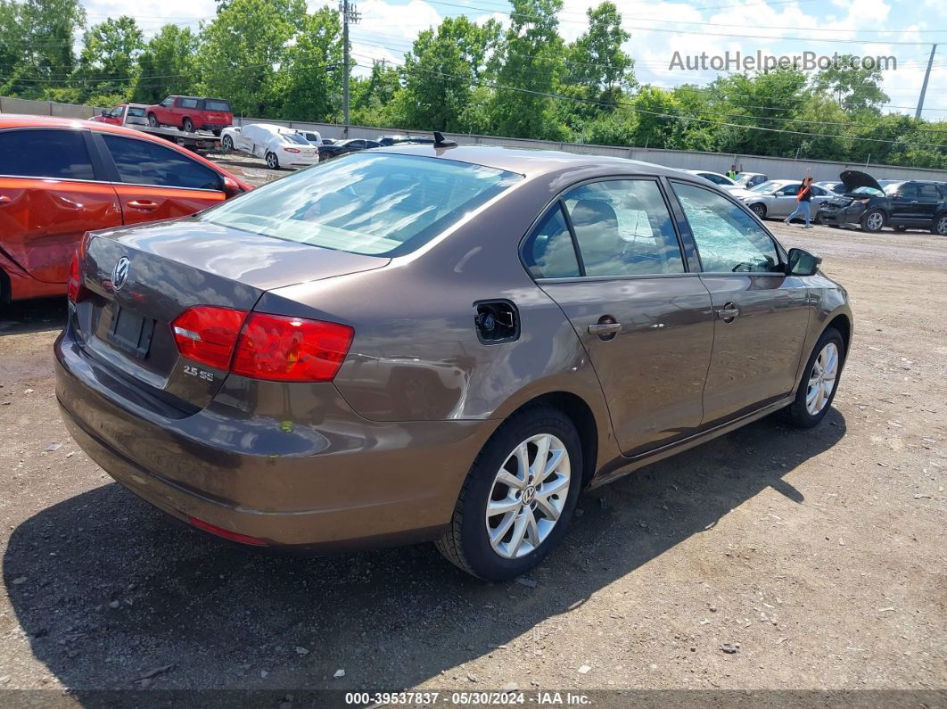 2011 Volkswagen Jetta 2.5l Se Brown vin: 3VWDZ7AJ0BM319435