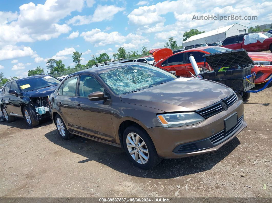 2011 Volkswagen Jetta 2.5l Se Brown vin: 3VWDZ7AJ0BM319435