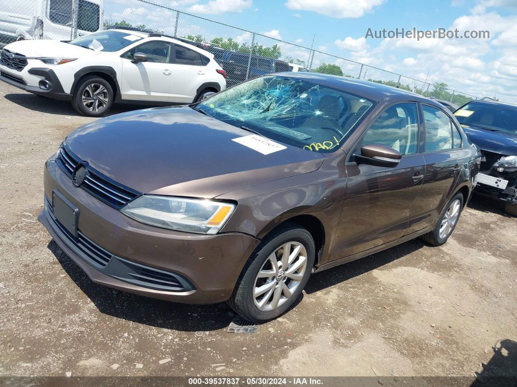 2011 Volkswagen Jetta 2.5l Se Brown vin: 3VWDZ7AJ0BM319435